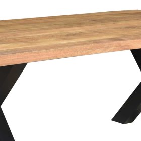 Küchentisch Inbano aus Mangobaum Massivholz und Metall im Loft Design – Ansicht 4