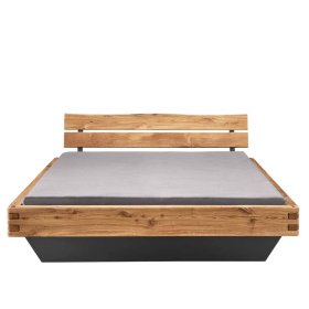 Doppelbettgestell Babela im Industry und Loft Stil aus Wildeiche Massivholz – Ansicht 3