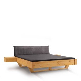 Doppelbett Costian aus Kiefer Massivholz mit Kufengestell aus Holz – Ansicht 3