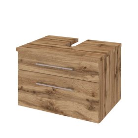 Schubladen Waschbeckenschrank Besdos im Wildeiche Dekor 60 cm breit – Ansicht 1