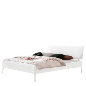 Doppelbett weiß lackiert Ledicato aus MDF im Skandi Design – Ansicht 1