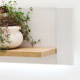 Wandboard Wonders in Weiß und Eiche Optik 150 cm breit – Ansicht 4