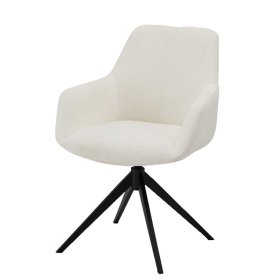 Esszimmerstuhl Cryston mit Armlehnen um 360 Grad drehbar (2er Set) – Ansicht 1