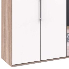 Moderner Panorama Ankleideschrank Lolyana mit Falttüren und Spiegel – Ansicht 4