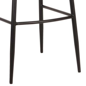 Schwarzer Barstuhl Set Plexino mit gepolsterter Rückenlehne 78 cm Sitzhöhe (2er Set) – Ansicht 7