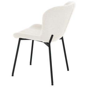 Esszimmerstuhl Pluna aus Boucle im Skandi Design (2er Set) – Ansicht 5