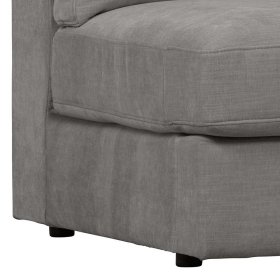 Modulsofa Abschluss Element rechts Fredoco in Grau 44 cm Sitzhöhe – Ansicht 11
