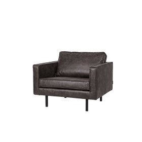 Sessel Brunca in Schwarz recycling Leder – Ansicht 4
