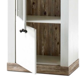 Skandinavische Vitrine Flurencina in Weiß Pinie 70 cm breit – Ansicht 4