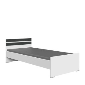Singlebett Thorau in Dunkelgrau und Weiß Made in Germany – Ansicht 4