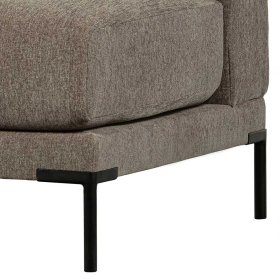 Modul Sofa Element Udjaca in Taupe mit Vierfußgestell aus Metall – Ansicht 7