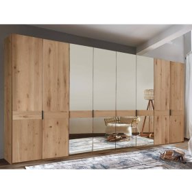 Premium Kleiderschrank Viramiru mit Spiegel Türen 393 cm breit – Ansicht 2