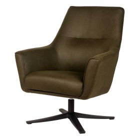 Mikrofaser Sessel Woodstock mit Metallgestell drehbar – Ansicht 1