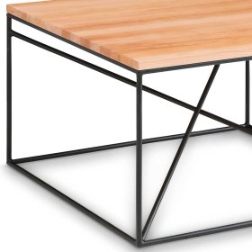 Sofa Couchtisch Feanor aus Kernbuche Massivholz mit Metall Bügelgestell – Ansicht 3