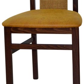 Esstisch Stühle Anno in Nussbaumfarben und Ocker Gelb (2er Set) – Ansicht 6