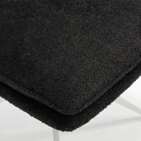 Drehbare Stühle Fabielle in Anthrazit Boucle mit weißem Metallgestell (2er Set) – Ansicht 7