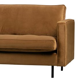 Samt Dreisitzer Sofa Habanas in Honigfarben 275 cm breit – Ansicht 5