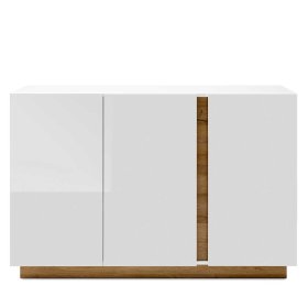 Sideboard Franvos im Skandi Design in Weiß und Wildeichefarben – Ansicht 3