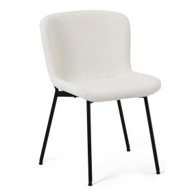 Esszimmerstuhl Pluna aus Boucle im Skandi Design (2er Set) – Ansicht 2