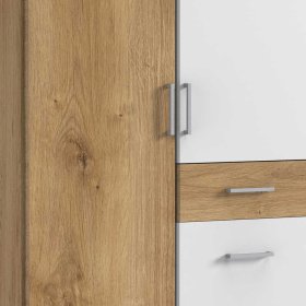 Jugendkleiderschrank Concista in Plankeneiche Holzoptik und Weiß – Ansicht 4