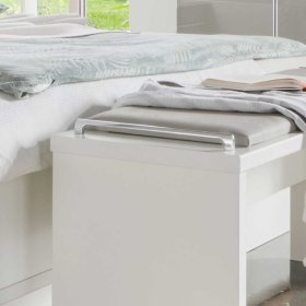 Schlafzimmerkomplettset Xarina in Weiß und Hellgrau mit Doppelbett (fünfteilig) – Ansicht 15