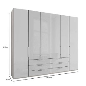 Falttürenschrank Monchy in Weiß Made in Germany – Ansicht 9