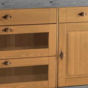 Esszimmer Anrichte Viaduca in Grau Kiefer teilmassiv im Landhaus Design – Ansicht 7