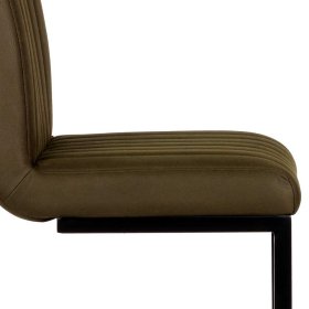 Barstuhl Set Aude mit Microfaser Bezug Oliv 66 cm Sitzhöhe (2er Set) – Ansicht 6