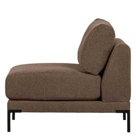 Modul Sofa Element Rio in Braun mit Vierfußgestell aus Metall – Ansicht 4