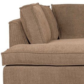 Wohnzimmercouch Prattl in Hellbraun Webstoff 42 cm Sitzhöhe – Ansicht 6