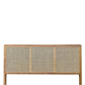 Geflecht Bett Kopfteil Koropi aus Rattan und Teak Massivholz – Ansicht 3