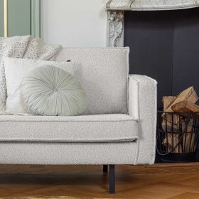 Sofa Vanillin mit zwei Sitzplätzen aus Boucle Stoff – Ansicht 8