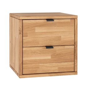 Wohnwand Vollholz Moore aus Wildeiche Massivholz 190 cm hoch (zwanzigteilig) – Ansicht 10