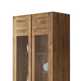 Wohnzimmervitrine Sascora aus Wildeiche Massivholz 90 cm – Ansicht 3