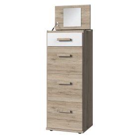 Schminkkommode Nokadura mit vier Schubladen 121 cm hoch – Ansicht 1