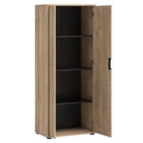 Büroschrank Rasvanna in Weißeiche Holzoptik 164 cm hoch – Ansicht 3