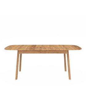 Küchen Tisch Koropi aus Wildeiche Massivholz mit Vierfußgestell – Ansicht 4