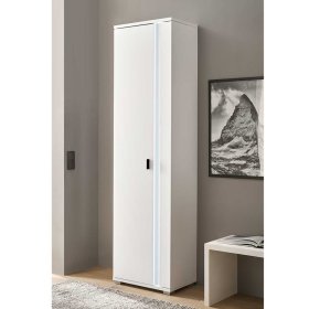 Wohnzimmerschrank Constantin mit Drehtür in Weiß – Ansicht 2