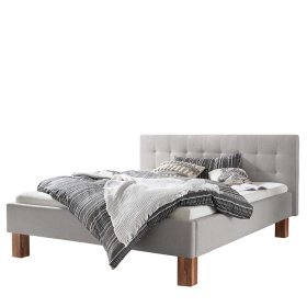 Graues Polsterbett Dwayne 160x200 cm oder 180x200 cm – Ansicht 1