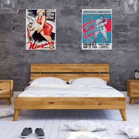 Massivbett Vinial aus Wildeiche geölt modern – Ansicht 3