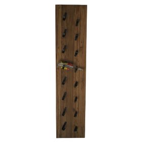 Flaschenhalter Koropi aus Teak Massivholz und Metall im rustikalen Landhausstil – Ansicht 2