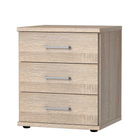 Nachtschrank Estella mit drei Schubladen 58 cm hoch – Ansicht 1