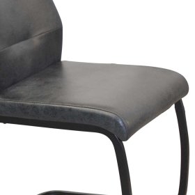 Schwingstühle Chiron in Anthrazit Vintage mit Gestell aus Metall (4er Set) – Ansicht 7