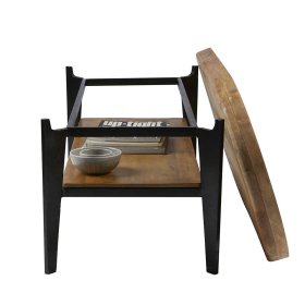 Designercouchtisch Slavrio mit abnehmbarer Tischplatte aus Mangobaum Massivholz – Ansicht 4