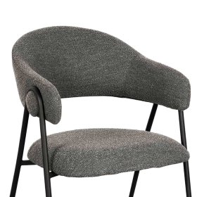 Esszimmerstuhl Mauritius aus Boucle mit Armlehnen (2er Set) – Ansicht 5