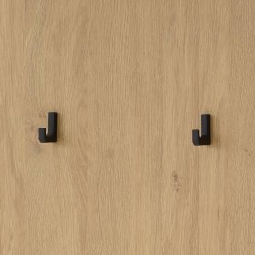Wandgarderobe Carno in Eiche Stone mit 3 Kleiderhaken – Ansicht 4