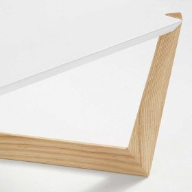 Skandi Design Couchtisch Arenella in Weiß mit Bügelgestell aus Esche Massivholz – Ansicht 3