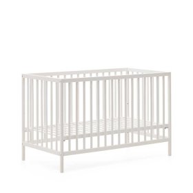 Weißes Baby Bett Aklemos aus Buche Massivholz lackiert – Ansicht 5
