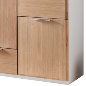 Wohnzimmer Kommode Pelisor in Asteiche Bianco und Weiß – Ansicht 3