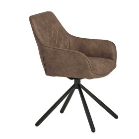 Polsterstuhl Esszimmer Set Makassa mit Armlehnen drehbar (2er Set) – Ansicht 3